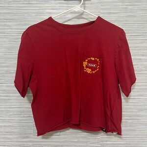 HURLEY floral wave crop top